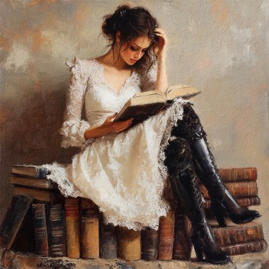Girl Reading Book IV